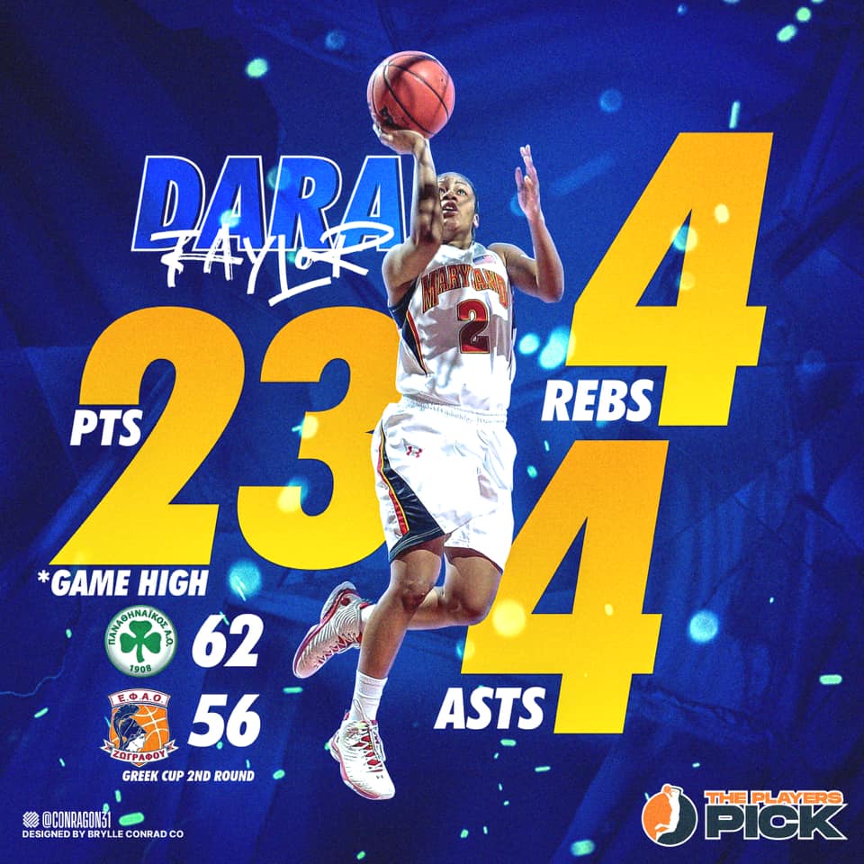 Dara Taylor was the MVP of the game vs Panathinaikos