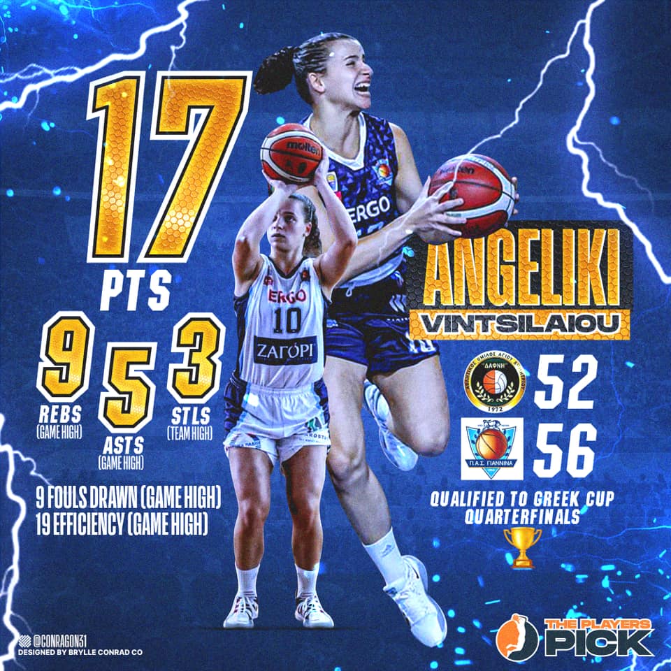 Angeliki Vintsilaiou led PAS to Greek Cup Quarterfinals!