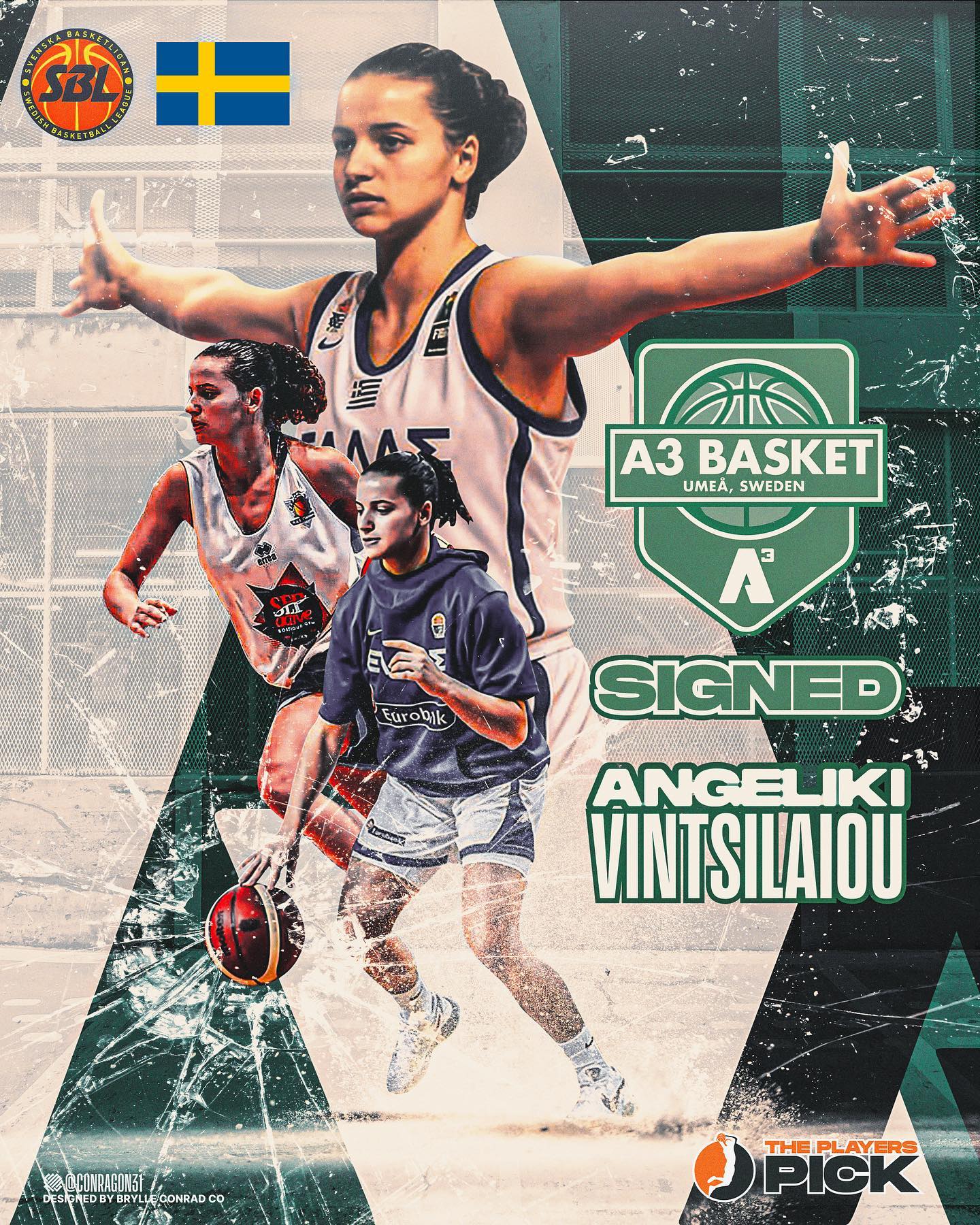 Angeliki Vintsilaiou signed with A3 Umea, Champs of Sweden, that covered the buyout of Giannena!